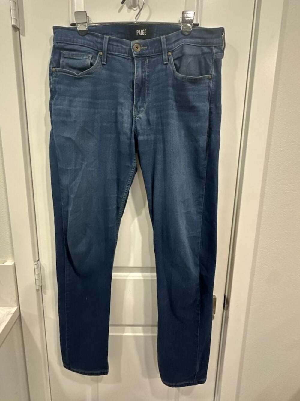 PAIGE Men's Slim-Fit Medium Wash Denim Jeans